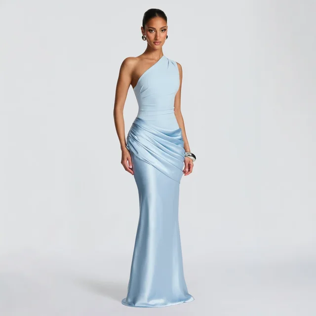 Casual Long Sleeve Slim fit Solid Color Bodycon Dress Navy Blue - Shop at LoveMi