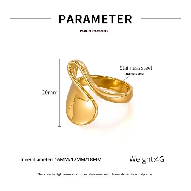 European And American INS Fashion Titanium Steel Geometric Ring No 8 - Shop at LoveMi