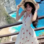 Women's Pure Desire Style Halter Neck Dress - Picture Color-Xl - View 1