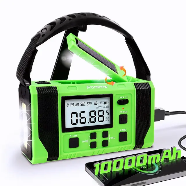 Disaster Prevention Emergency Flashlight Outdoor Portable Green - Shop at LoveMi