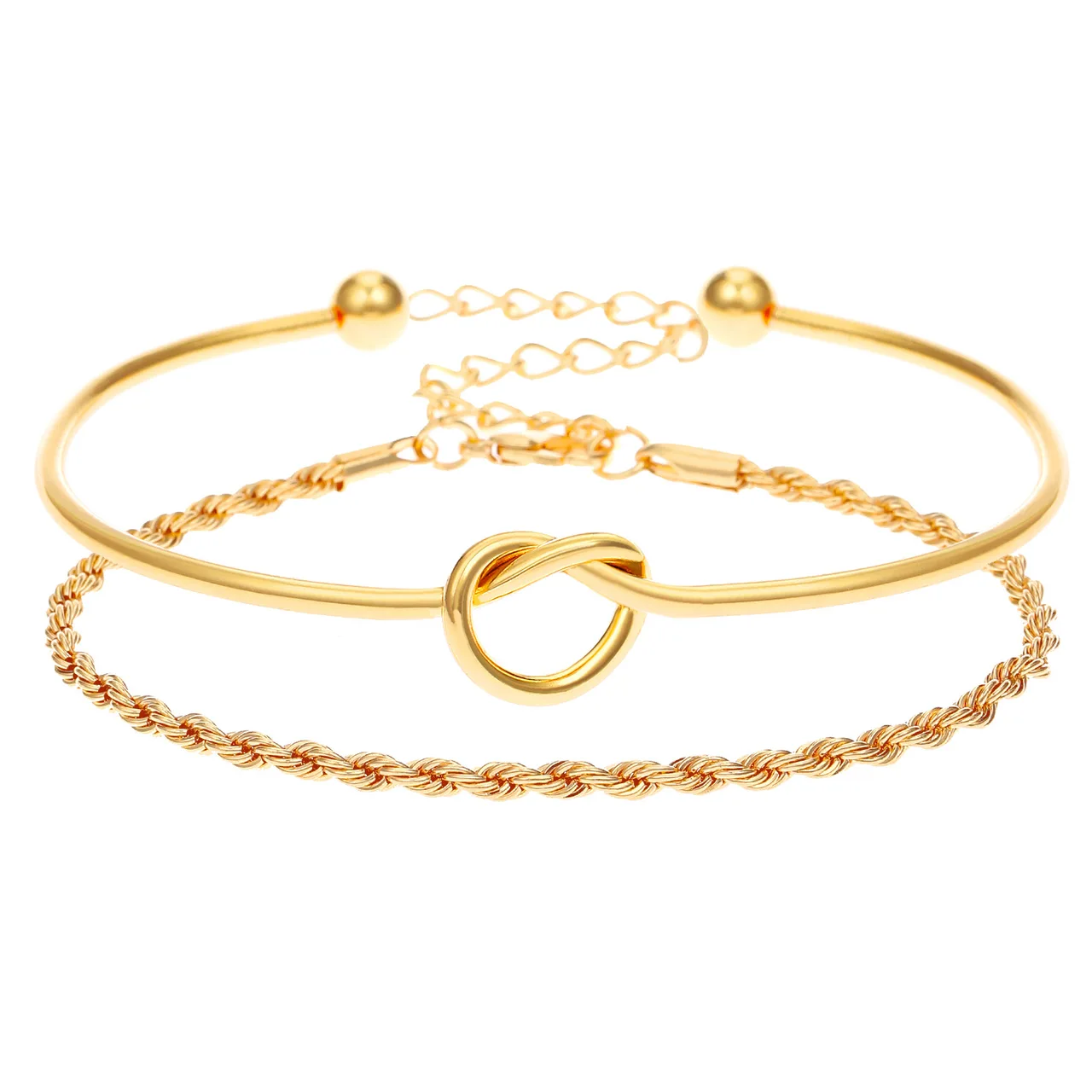 Instagram Style Creative Design Twisted Twist Bracelet - Kc Gold