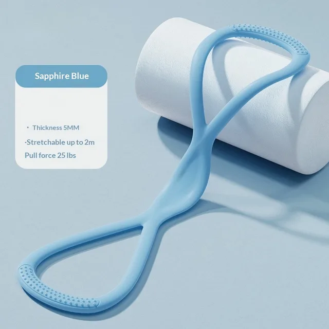 Resistance Band Back Stretching Elastic Rope 8 shaped Sapphire Blue - Shop at LoveMi