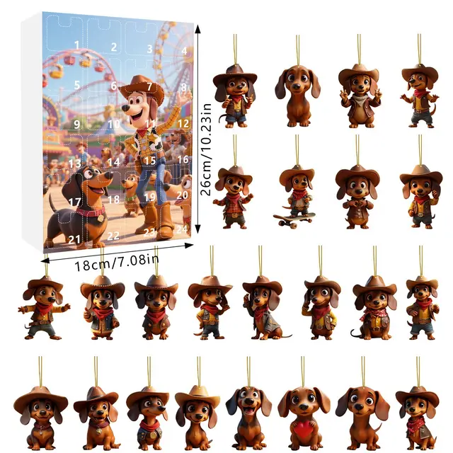 Christmas Dachshund Cartoon Anime Hanging Ornament Blind Box Gj467003 - Shop at LoveMi