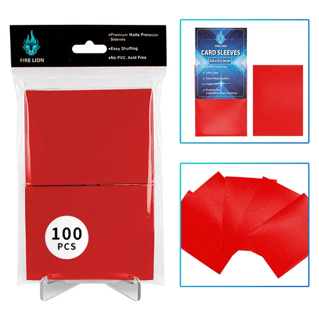 Colored Frosted Card Sleeve Orange Grain Card Film 20s Magic The Gathering Card Sleeve Red - Shop at LoveMi
