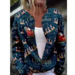 Round Neck Sweater Christmas Button Cardigan Long Sleeve Sweater - Sh10024088016-Xl