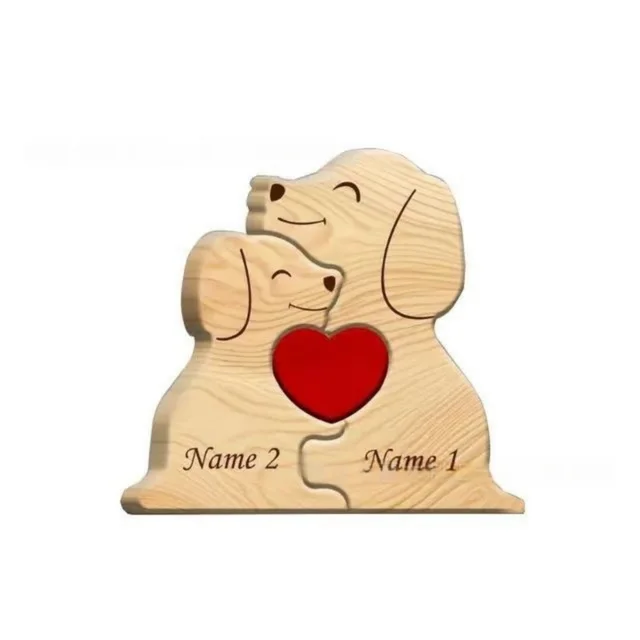 Personalized Wooden Ornaments With Dog Shaped Home Decor Two - Shop at LoveMi