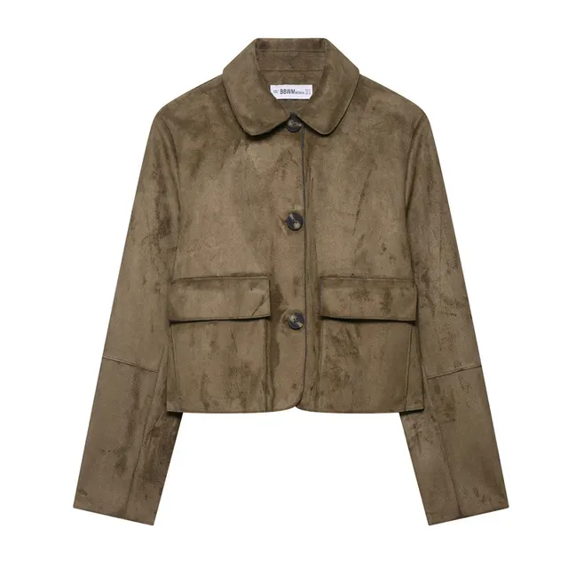 Retro High end Suede Leather Jacket Brown - Shop at LoveMi