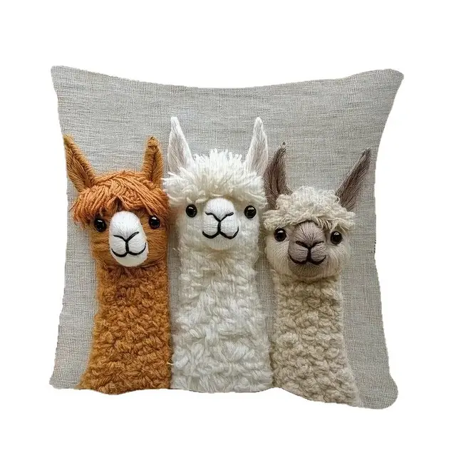 Embroidered Pillow Cover Without Core Sofa Cushion Cover Home Decoration Linen - Shop at LoveMi