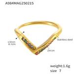 Golden Mixed Color Zircon Ring