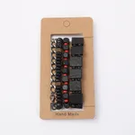 Retro Woven Alloy Men's Beaded Bracelet - One Set