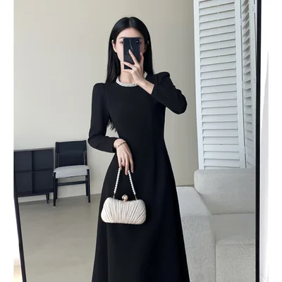 Women's Dress With High end Feel, Waist cinching And Slimming Black - Shop at LoveMi