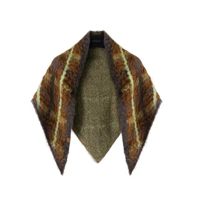 Cotton Wool Plaid Shawl Women's Warm Scarf Brown - Shop at LoveMi