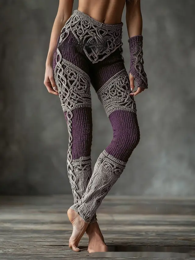 Retro 3D Digital Print Women's Casual Leggings Xl2129 - Shop at LoveMi