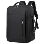 Outdoor Independent Shoe Storage Travel Backpack Oxford Cloth School Bag - Black