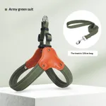 Portable household use Dog Leash Anti-Escape Y-Shaped - Army Green Set