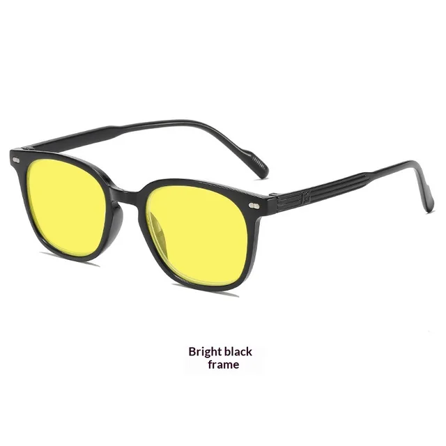 Retro style Night Vision Blue Light Blocking Glasses, Unisex, Full rimmed Glossy Black Frame - Shop at LoveMi