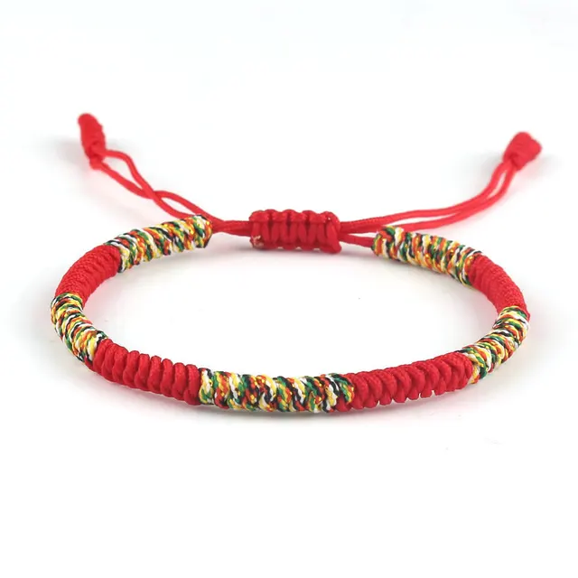 Hand woven Diamond Knot Couple Red Rope Bracelet Red - Shop at LoveMi