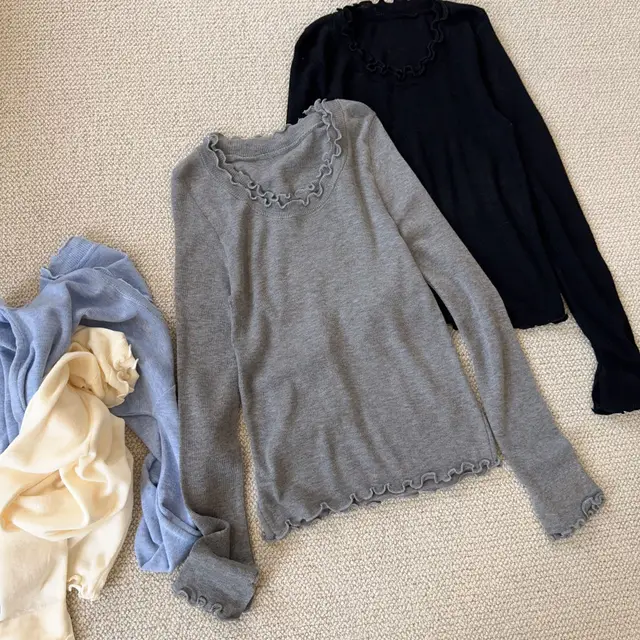 Women's Autumn And Winter Design Soft And Skin friendly Base Shirt Gray - Shop at LoveMi