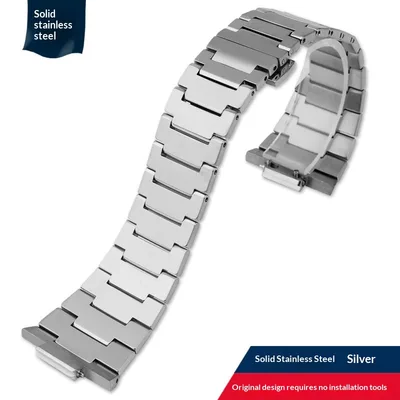 Men's Business Stainless Steel Chain Steel Watch Strap Accessories Steel Color - Shop at LoveMi