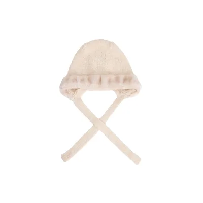 Women's Wool Knit Hat Outdoor Windproof Ear Protection Beanie Oatmeal Color - Shop at LoveMi