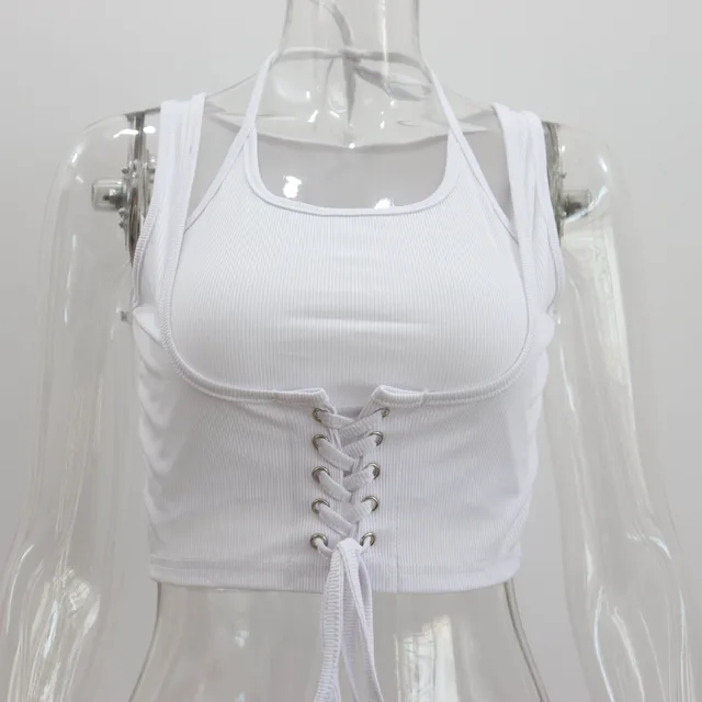 Ladies Sleeveless Tie up Top White - Shop at LoveMi