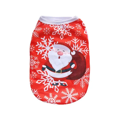 Christmas Limited Edition Cat And Dog Clothing Vest For Small Pete Short Style Non Shedding Red Santa Claus - Shop at LoveMi