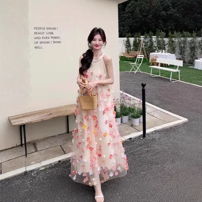 French Stunning Super Popular Fairy Halter Neck Dress Picture Color Xl - Shop at LoveMi