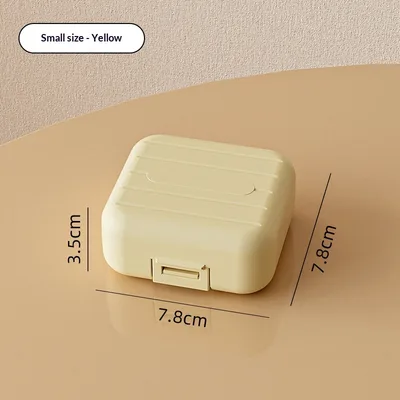 Double Sealed Household Portable Mini Pill Box Yellow - Shop at LoveMi