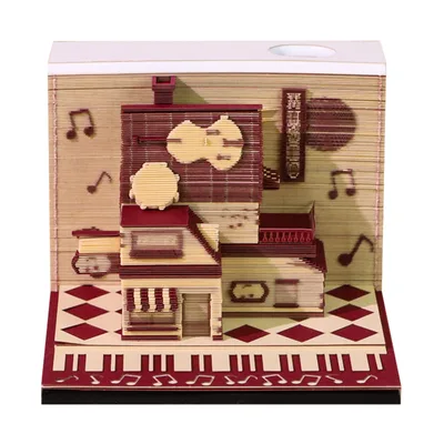 3d Stereo Note Paper Carving Music Store Model English Version - Shop at LoveMi