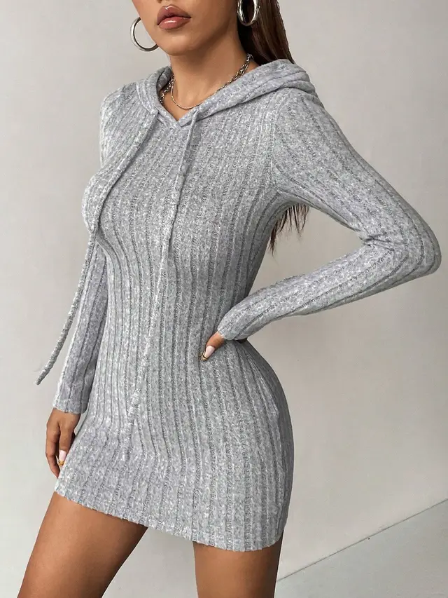 Women's Versatile Dress For Outerwear Light Gray - Shop at LoveMi