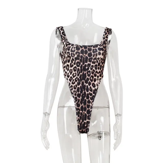 Women's Fashion Street Leopard Print Sexy Suspender Jumpsuit Leopard Print - Shop at LoveMi