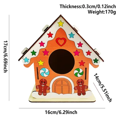 Wooden Crafts American Country Garden Yard Ornaments Model A Gingerbread Man - Shop at LoveMi