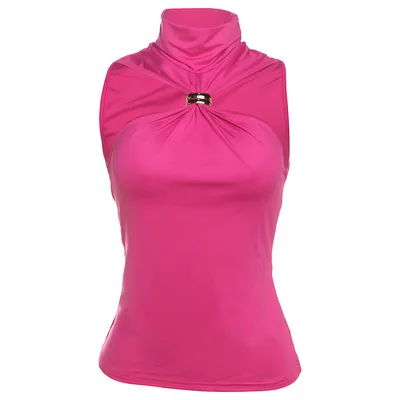 Sleeveless Halter Sexy Slim fit Tank Top For Women Rose Red - Shop at LoveMi
