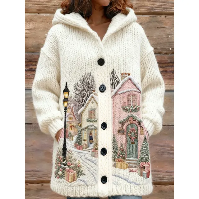 Christmas New 3D Printed Women's Casual Cloak Coat Gzyjlwt110403 - Shop at LoveMi