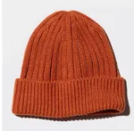 Knitted Wool Hat For Cold Weather - Orange