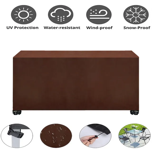 Green 420DPU Silver Coated Oxford Fabric Waterproof Furniture Cover Brown - Shop at LoveMi