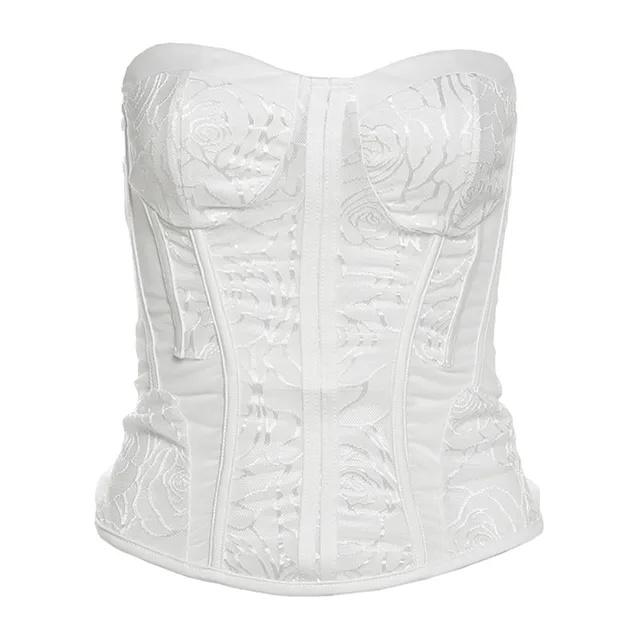Women's Solid Color Slim Wrap Bustier Vest High Waist Skirt Set Top - Shop at LoveMi