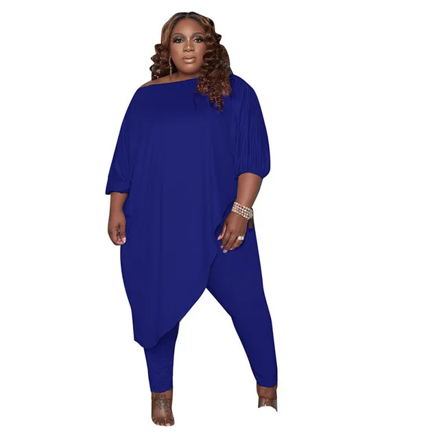 Women's Fashion Set Plus Size Blue - Shop at LoveMi