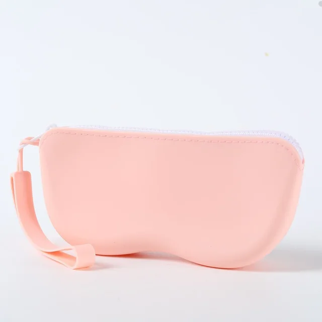 Mirror Storage Bag Storage Box Silicone Sunglasses Hanging Bag Pink - Shop at LoveMi