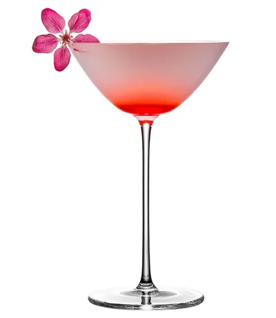 Lead free Crystal Stemmed Martini Glass Triangular Martini Cocktail Shaker 155Ml - Shop at LoveMi