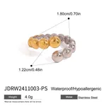 18k Gold Stainless Steel Open Ring High-end Niche Ring Titanium Steel Hand Jewellery Cross-border Rings - Jdrw2411003Ps