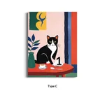 Cute Cat Art Illustration Spray Paint Canvas Decorative Painting