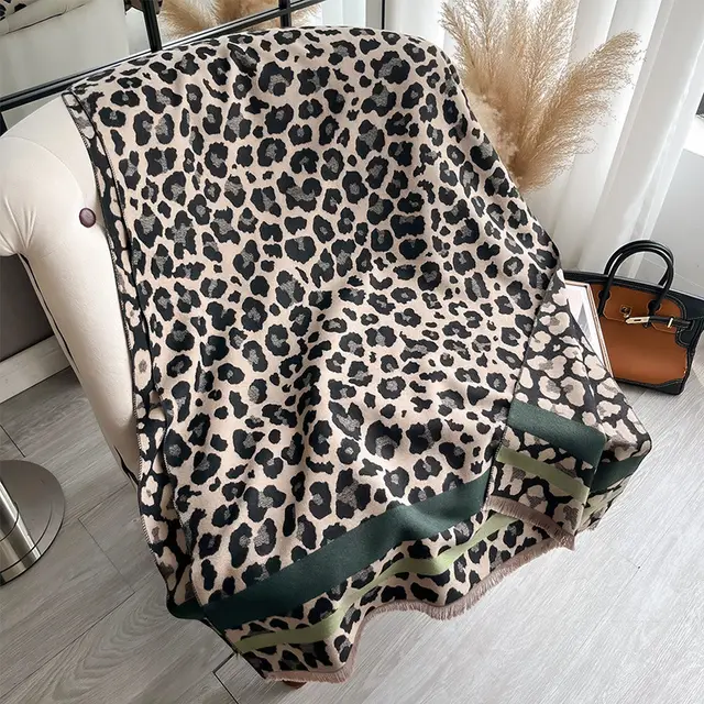 Dual purpose Cashmere Scarf For Autumn Versatile Green - Shop at LoveMi