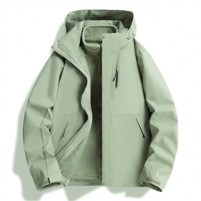 Three in one Fleece lined Thick Coat For Couples Mint Green - Shop at LoveMi