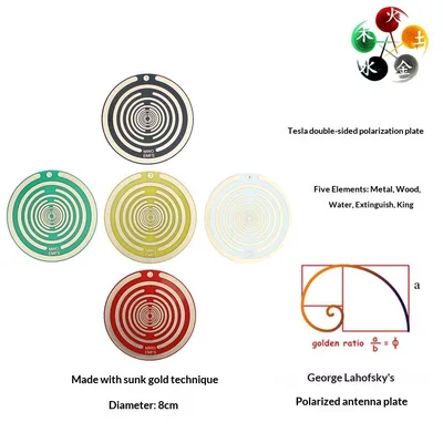 Five Element Polarization Disk Passive Multi Frequency Oscillation Feng Shui Ornament Five Elements Color Wheel - Shop at LoveMi