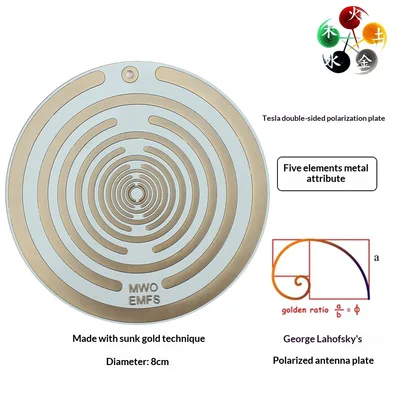 Five Element Polarization Disk Passive Multi Frequency Oscillation Feng Shui Ornament Platinum Plate - Shop at LoveMi