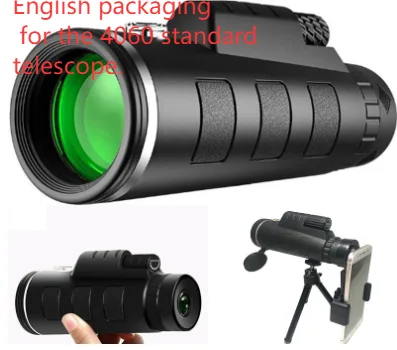 40x60 Outdoor Monocular High Definition Low Light Night Vision Phone Holder English Packaging - Shop at LoveMi