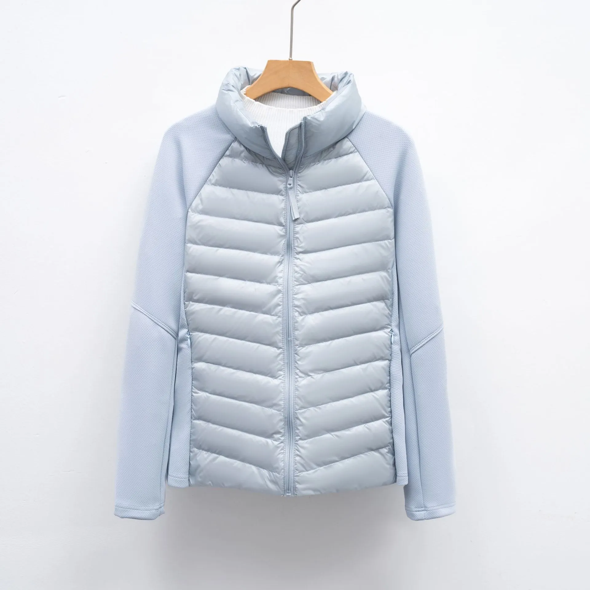 Women's Outdoor Slimming Yoga Fitness Jacket - Light Blue