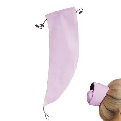 Long Hair Shampoo Cap Ponytail Hair Accessories Hair Cover Light Purple - Shop at LoveMi