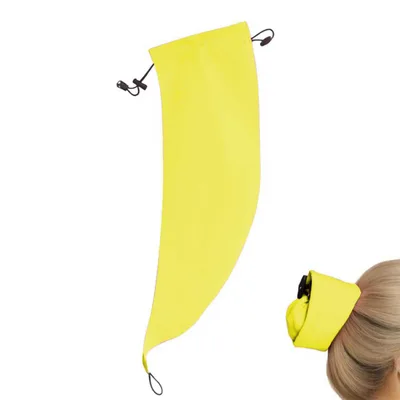 Long Hair Shampoo Cap Ponytail Hair Accessories Hair Cover Yellow - Shop at LoveMi